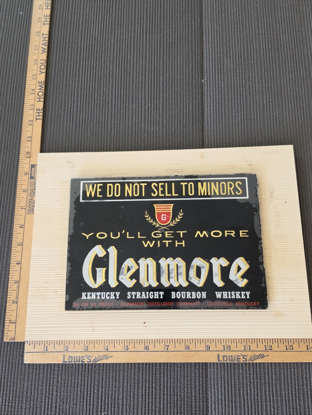 Black and Gold Vintage-Style Wall Sign - Bourbon Decor